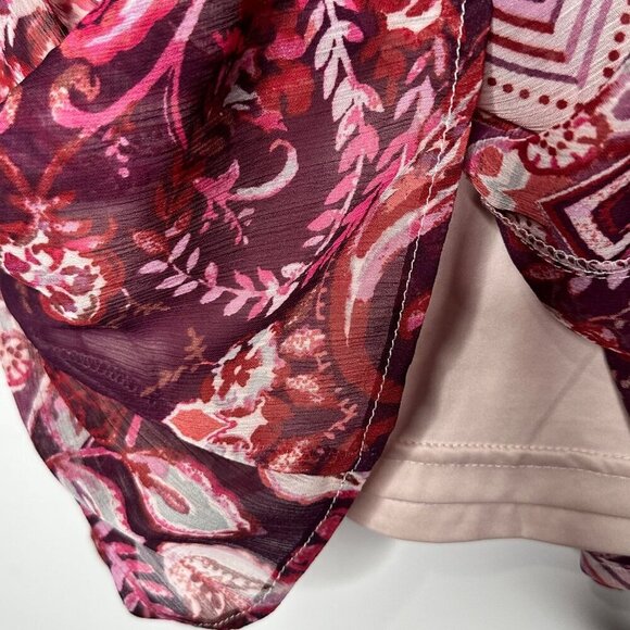 Ophelia Roe Floral Boho Dress Women's M Pink fairy grunge babydoll 70s flowy - Picture 8 of 16